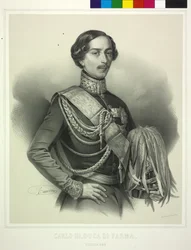 Hertug af Parma Charles III (litografi)