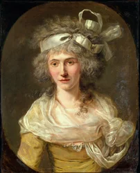 Portræt af Anne-Josèphe Théroigne de Méricourt 1762-1817, ca. 1785.