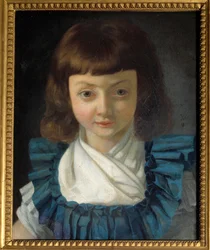 Portræt af delfinen, kommende Ludvig XVII (1785-1795). Maleri af Antoine Vestier (1740-1824). Omkring 1792.