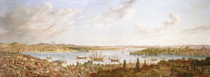 En udsigt over Konstantinopel med udsigt over Bosporus, 1770