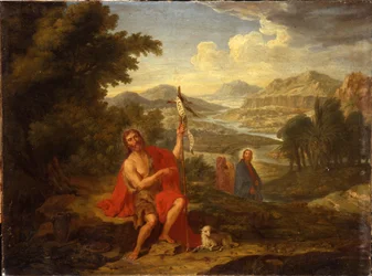 Johannes Døberen i ørkenen, der indikerer Kristus, Jordanfloden hinsides, 1759