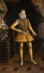 ""Portræt af kongen af ​​Spanien Philip III"" (Portræt af Filip III (1578-1621), konge af Spanien og Portugal) Maleri af Antoine de Succa (ca. 1567-1620) 1598-1620 - Olie på lærred - Rubenshuis ( House of Rubens) Antwerpen