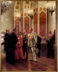 Kronprinzen Vilhelm af Preussen (1882-1951) ved baneballet (olie på lærred)