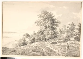 Park med lille tempel ved Elben. Buxtehude