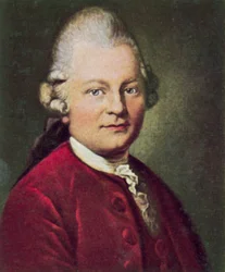Gotthold Ephraim Lessing, tysk dramatiker og filosof (farvelitografi)
