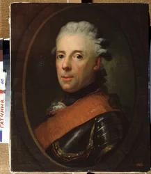 ""Portræt af Prins Henrik af Preussen (1726-1802), bror til Frederik den Store"" Maleri af Anton Graff (1736-1813) 1760-1770 Statens Frilandsmuseum Palace Gatchina, Sankt Petersborg