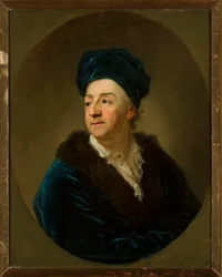 Portræt af Johann Nepomuk Schaffgotsch (1713-1775) i slåbrok