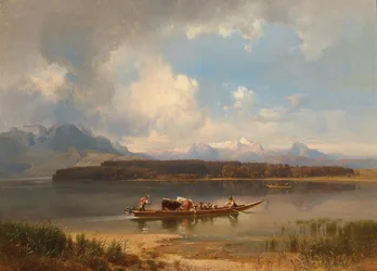 Tysk: Chiemsee-søen om efteråret