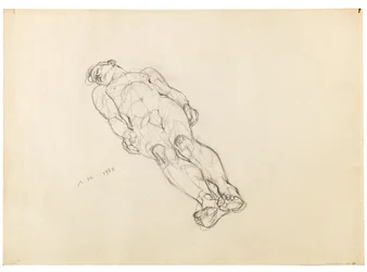 Anton Kolig Liggende mandlig nøgenbillede 1933