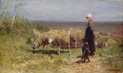 Hyrdinde (olie på lærred)