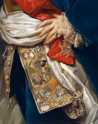 Portræt af Ferdinand IV, af Anton Raphael Mengs, detalje