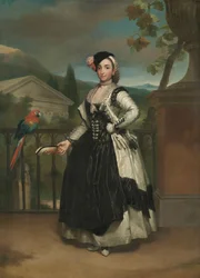 Portræt af Isabel Parreño y Arce, Marquesa de Llano Portræt af Doña Isabel Parreño Arce Ruiz de Alarcón y Valdes, Marchione af Llano