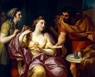 Semiramis glæder sig over nyheden om Babylons oprør, af Anton Raphael Mengs