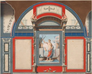 Vægmaleri af et romersk hus på grunden til Villa Negroni i Rom, Venus med eroter. 1778