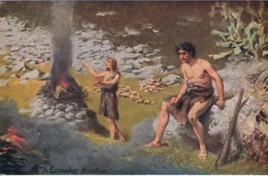 Kain og Abel, fra Hulberts Story of the Bible, udgivet af The John Winston Company, 1932