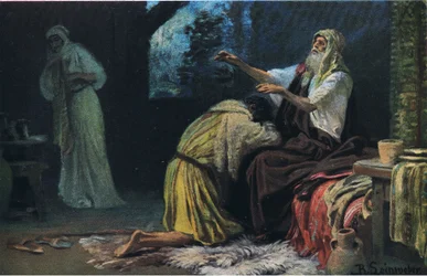 Isaac velsigner Jacob, fra Hulberts Story of the Bible udgivet af The John Winston Company, 1932