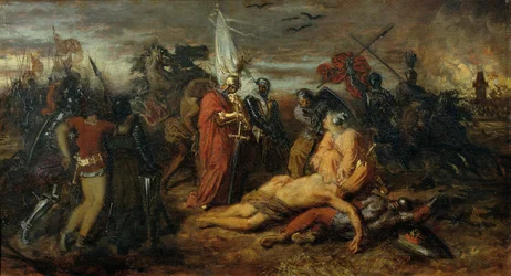 Rudolf von Habsburg ved liget af Přemysl Ottokar, konge af Bøhmen