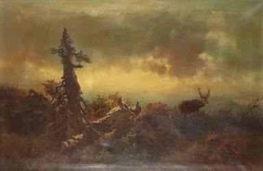 Plateau med hjorte