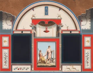 Vægmaleri fra et romersk hus på Villa Negronis område i Rom, Adonis med en ung mand. 1779
