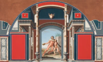 Vægmaleri fra et romersk hus på Villa Negronis område i Rom, Den berusede Herkules. 1781