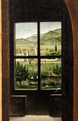Hieronymus i sit arbejdsværelse, detalje, ca. 1475 (olie på panel)