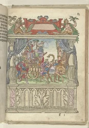 Allegorisk scene på scenen for enden af ​​Steenweg, 1578