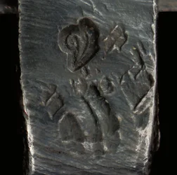 Mikroskop, ca. 1690 (sølv og glas) (se også 1121456-60)
