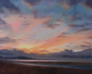Whispery clouds Devon, 2022 (olie på lærred)
