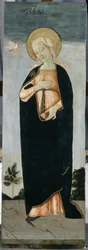 Maria ved bebudelsen, ca. 1500 (tempera på poppeltræ)