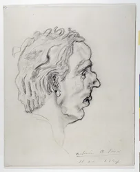 Portræt af digteren Jacques Prevel (1915-1951) i profil - 11. maj