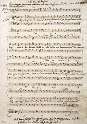 Autograferet musikpartitur af Oratorium, af Antonio Salieri (1750-1825)