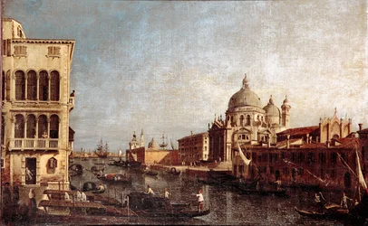 Udsigt over Salutkirken i Venedig Maleri af værkstedet af Giovanni Antonio Canal dit il Canaletto (1697-1768) 1740-1750 Søn. 48x74 cm vene museo Correr