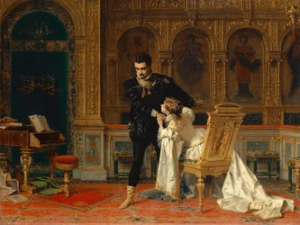Scene fra Schillers Fiesco (Akt IV, Scene 14)