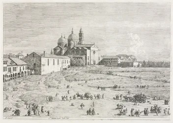 Udsigt: Saint Justina-kirken i Prà della Valle, Padua, 1735-1746.