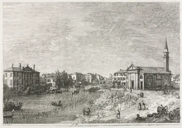 Udsigt: Udsigt over Dolo, en by ved Brenta, vest for Venedig, 1735-1746.