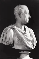 Portrætbuste af Frans I (1708-65), den hellige romerske kejser (marmor)