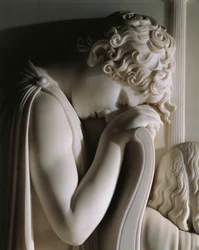 Grevindens sorg af Haro, af Antonio Canova (1757-1822), marmorrelief