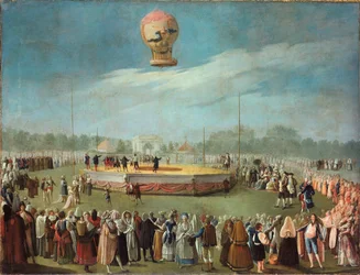 Opstigning af en ballon i nærværelse af Charles IV