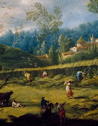 Høsten, detalje fra Sommeren, af Antonio Diziani (1737-1797), maleri.