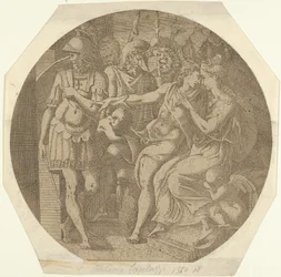 En mand, der siger farvel til en kvinde, 1540-45.