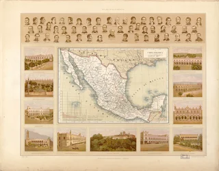 Malerisk og historisk atlas over De Forenede Mexicanske Stater. LOC 2008621671-4
