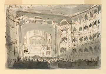 Interiør af teater i Brescia