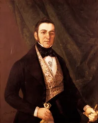 Portræt af Manuel Breton de los Harreros (1796-1873), spansk digter og dramatiker. Maleri af Antonio Gomez y Cros (slutningen af ​​18.-1863)