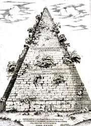 Pyramiden af Caius Cestius bygget c.12 f.Kr., Rom