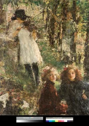 Refleksioner (refleksioner) Maleri af Antonio Mancini (1852-1930) 1920 Privat samling