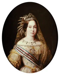 Portræt af Isabella II, dronning af Spanien