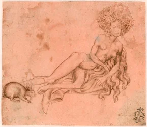 Allegorie de la Luxure (Allegory of luxuria) Dessin a la plume af Antonio Pisanello (1395-1455) vers 1426 Albertina, Vienne