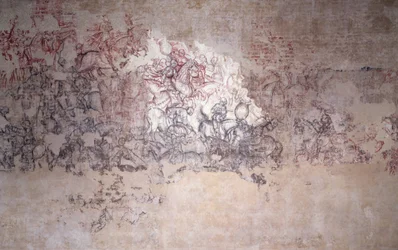 Battle Tournament, fragment af vægmaleri fra Sala del Pisanello (tidligere Sala dei Principi) (sinopia)