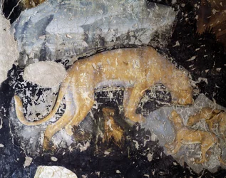 Hund, detalje (fresko)
