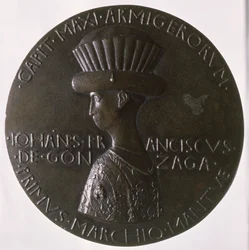 Portrætmedalje af Gianfrancesco Gonzaga (13945-1444) 1446-8 (bronze) (for bagsiden se 96844)